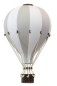 Preview: Super Balloon Deko Heißluftballon grau weiß L