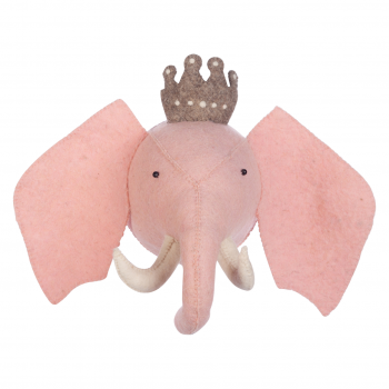 Kidsdepot Tiertrophäe Elefanten Prinzessin rosa