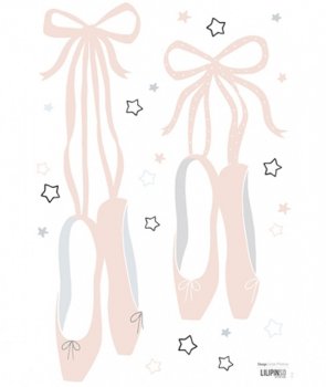 Wandsticker 'Ballerina Schuhe' rosa Lilipinso