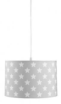 Deckenlampe in grau mit weißen Sternen von Kidsconcept