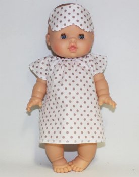 Minikane Puppen Nachthemd mit Schlafmaske