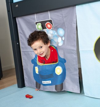 Manis-h Spielvorhang Carwash mit spielendem Kind