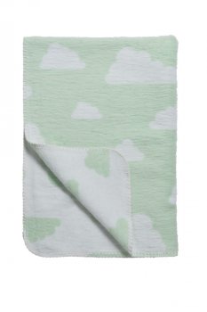 Babydecke Wolken mint