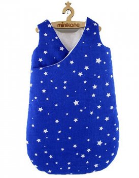Minikane Puppen Schlafsack blau Sterne