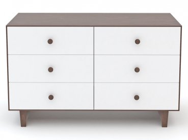 Oeuf Kommode Rhea 6 Schubladen weiß Wallnuss