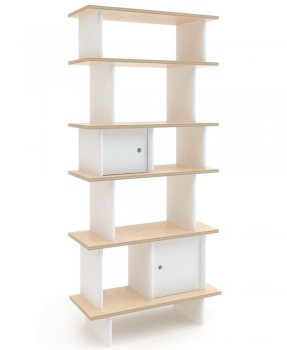 Oeuf Regal Vertical Mini Library Weiß Birke