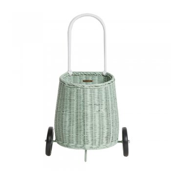 Olli Ella Rattan Trolley Luggy mint