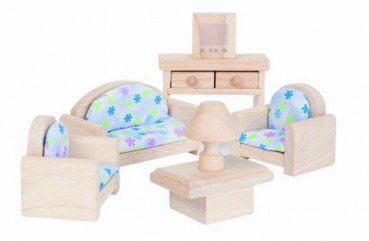 Puppenhaus Wohnzimmer classic Plantoys