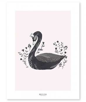 Lilipinso Kinderzimmerbild black Swan