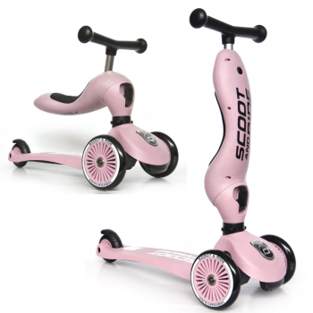 Scoot & Ride 2 in 1 Laufrad Roller Highwaykick 1 rosa