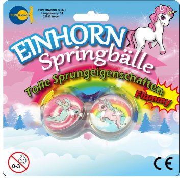 Funtrading Flummi Einhorn 2er Set