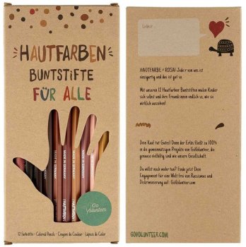 Hautfarben Buntstifte für Alle