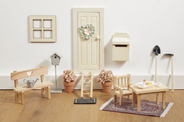 Wichtel Holz Bank mit Herz