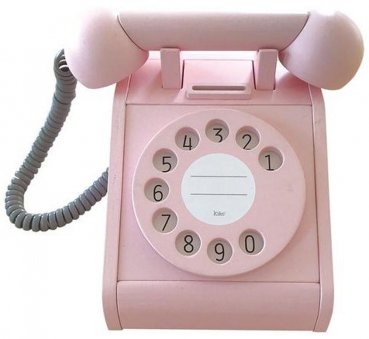 Kiko+ & gg* Retro Telefon Holz rosa