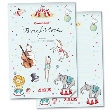 Krima & Isa Briefblock Zirkus A4