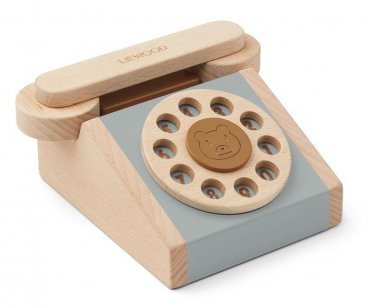 LIEWOOD Selma Spielzeug Telefon Holz blau fog multi mix