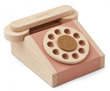 LIEWOOD Selma Spielzeug Telefon Holz rosa multi mix
