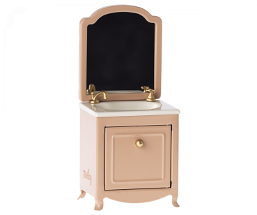 Maileg Waschbecken Kommode mit Spiegel rosa