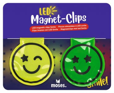 Moses Magnet Clips LED Smile grün