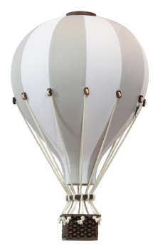 Super Balloon Deko Heißluftballon grau weiß L 50cm