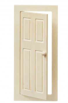 Wichtel Tür Holz natur 17cm
