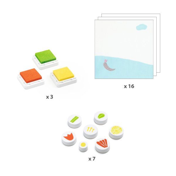 Djeco Stempel Set 3-6 Blumen