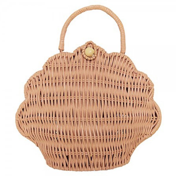 Olli Ella Rattan Tasche Muschel rosa