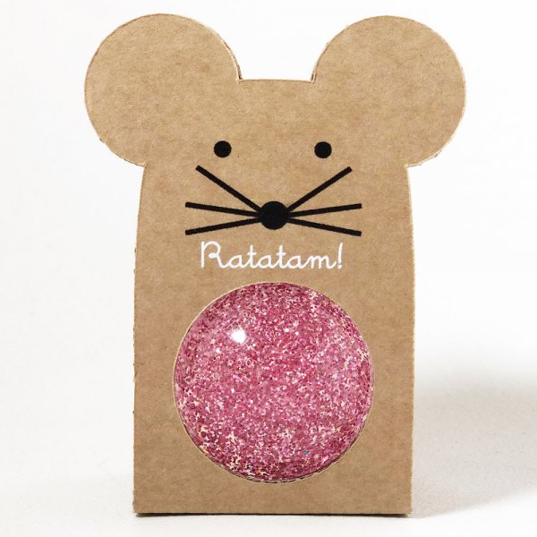 Ratatam Glitzer Flummi Maus rosa