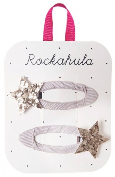 Rockahula Glitzer Haarspangen 2er Set Sterne weiß