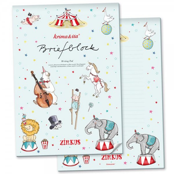 Krima & Isa Briefblock Zirkus A4