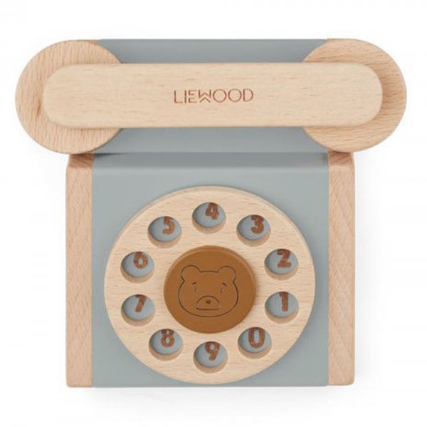 LIEWOOD Selma Spielzeug Telefon Holz blau fog multi mix