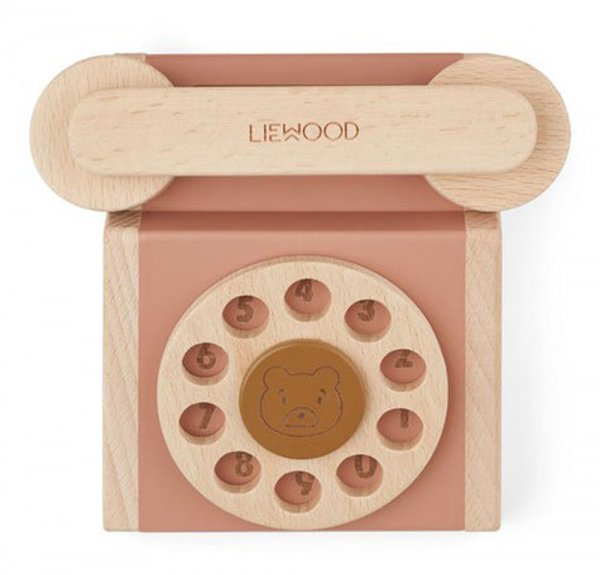 LIEWOOD Selma Spielzeug Telefon Holz rosa multi mix
