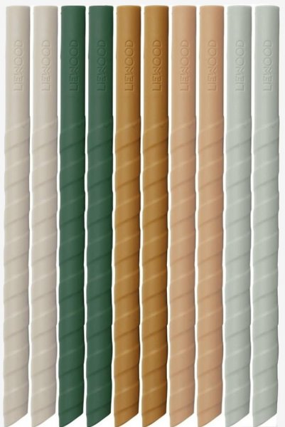 LIEWOOD Timoti Straw Strohhalm Silikon 10er Set mustard