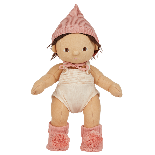 Olli Ella Dinkum Doll Snuggly Strick Set rosa