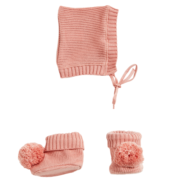 Olli Ella Dinkum Doll Snuggly Strick Set rosa