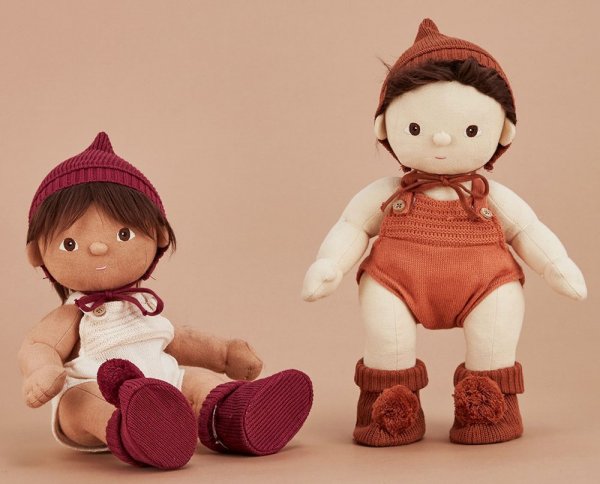 Olli Ella Dinkum Doll Puppenkleidung Strick Set umber